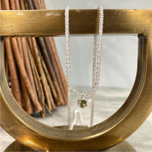 Silver Tourmaline Pendant Necklace - Picture 6 of 7